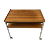 Desserte table basse à roulettes 2 niveaux