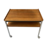 Serving coffee table with wheels 2 levels