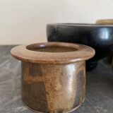 6 mini ceramic bowls, mother-of-pearl spoon