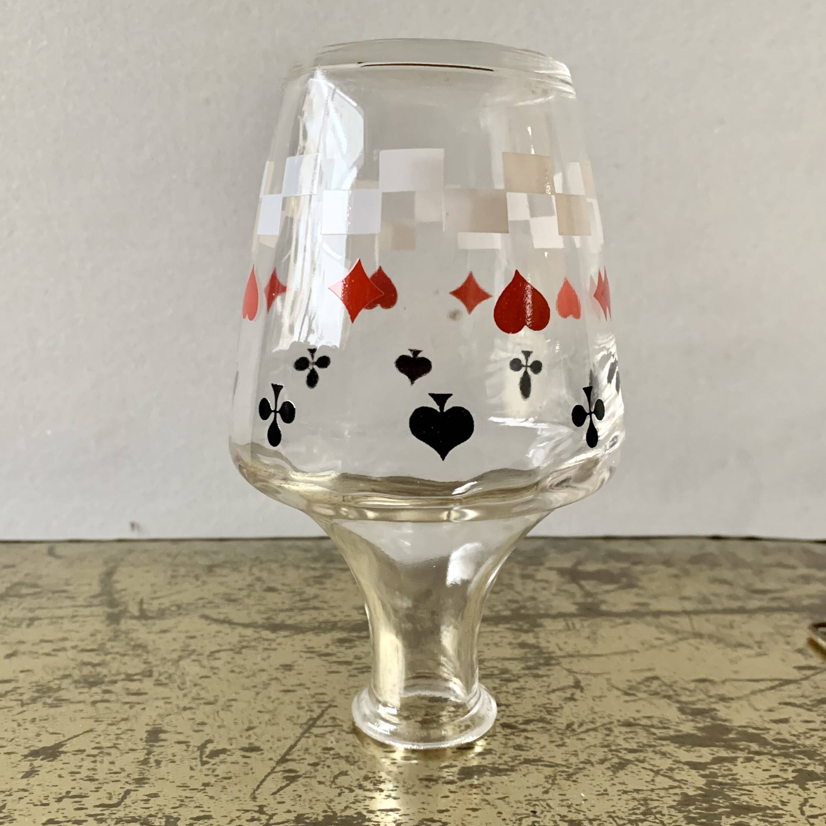 Vintage playing card liqueur set