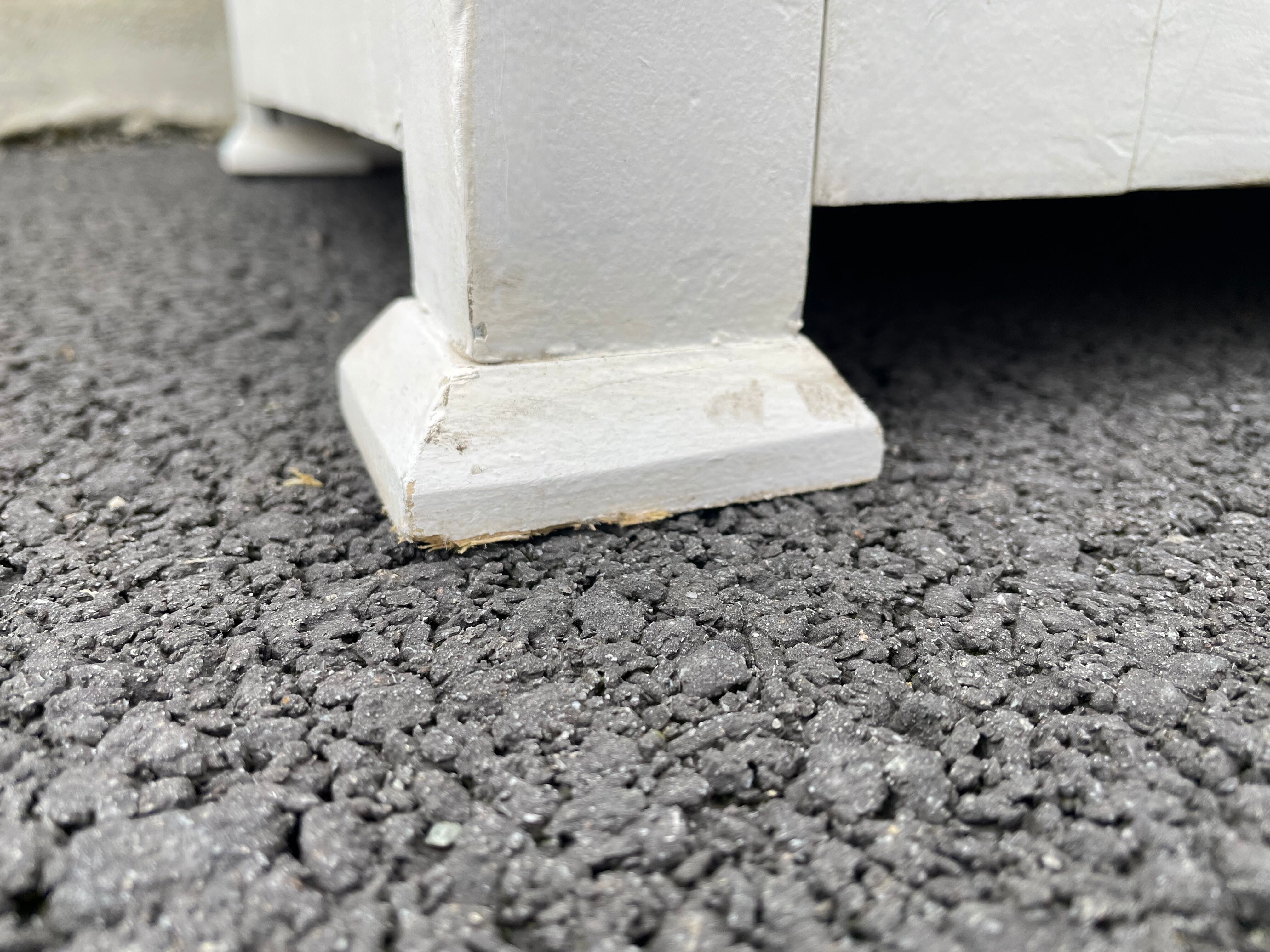 Moulded white sideboard