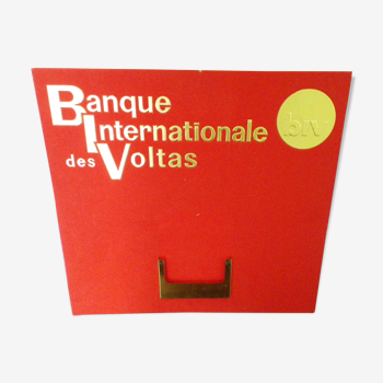 Affiche publicitaire "Banque internationale de Voltas"
