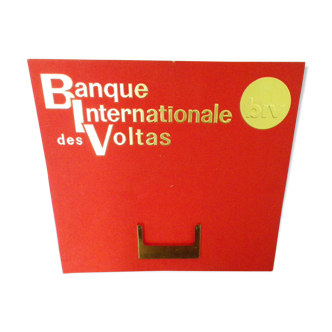 Affiche publicitaire "Banque internationale de Voltas"