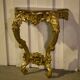 Golden wood and marble console, 19th century.