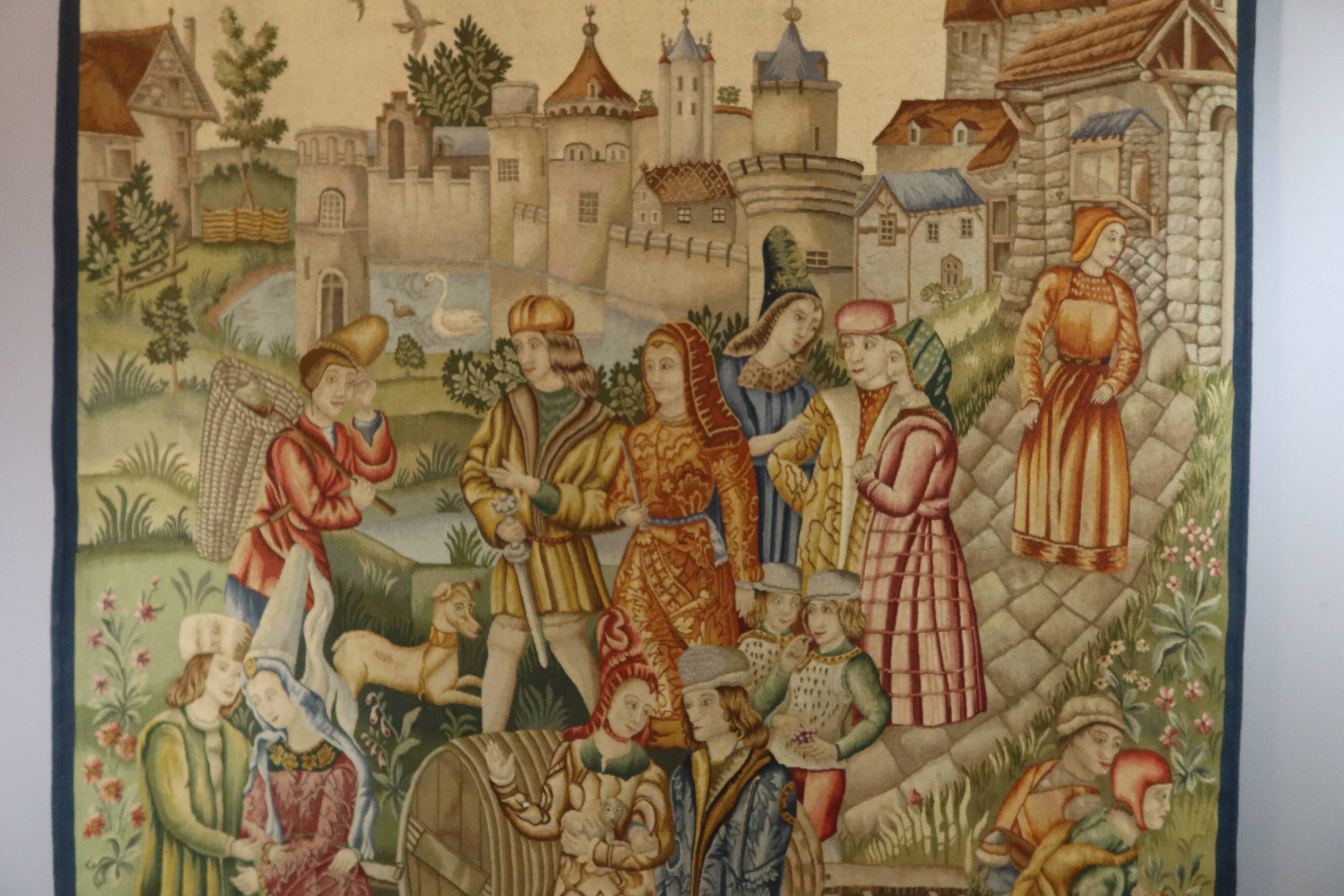 Tapestry "The Medieval City" Aubusson