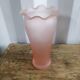 Blown glass vase Shape Tulip pink pastel old