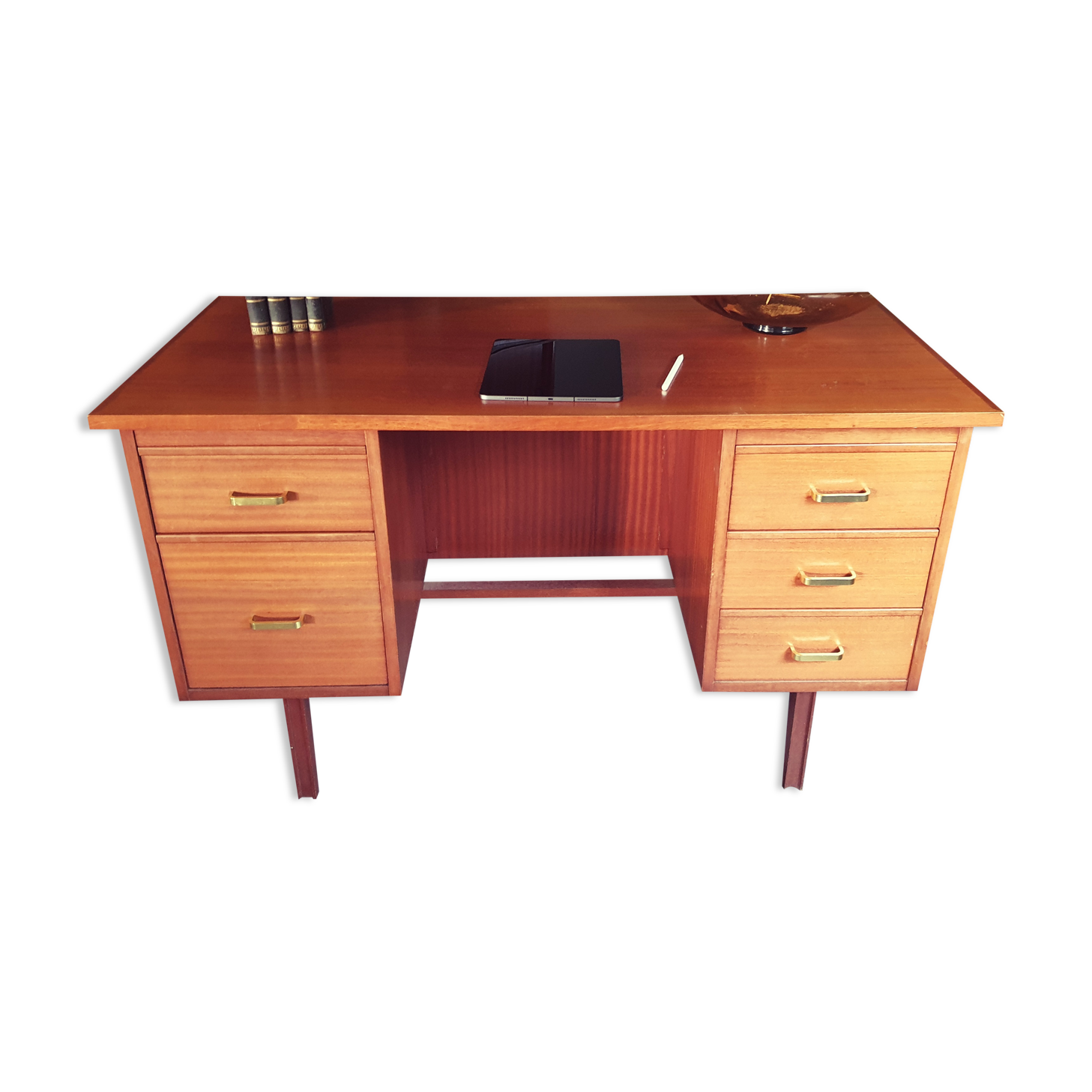 Bureau vintage teck années 60