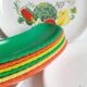 5 dessert/salad plates with stylised vegetable decoration. Sovirel France 70