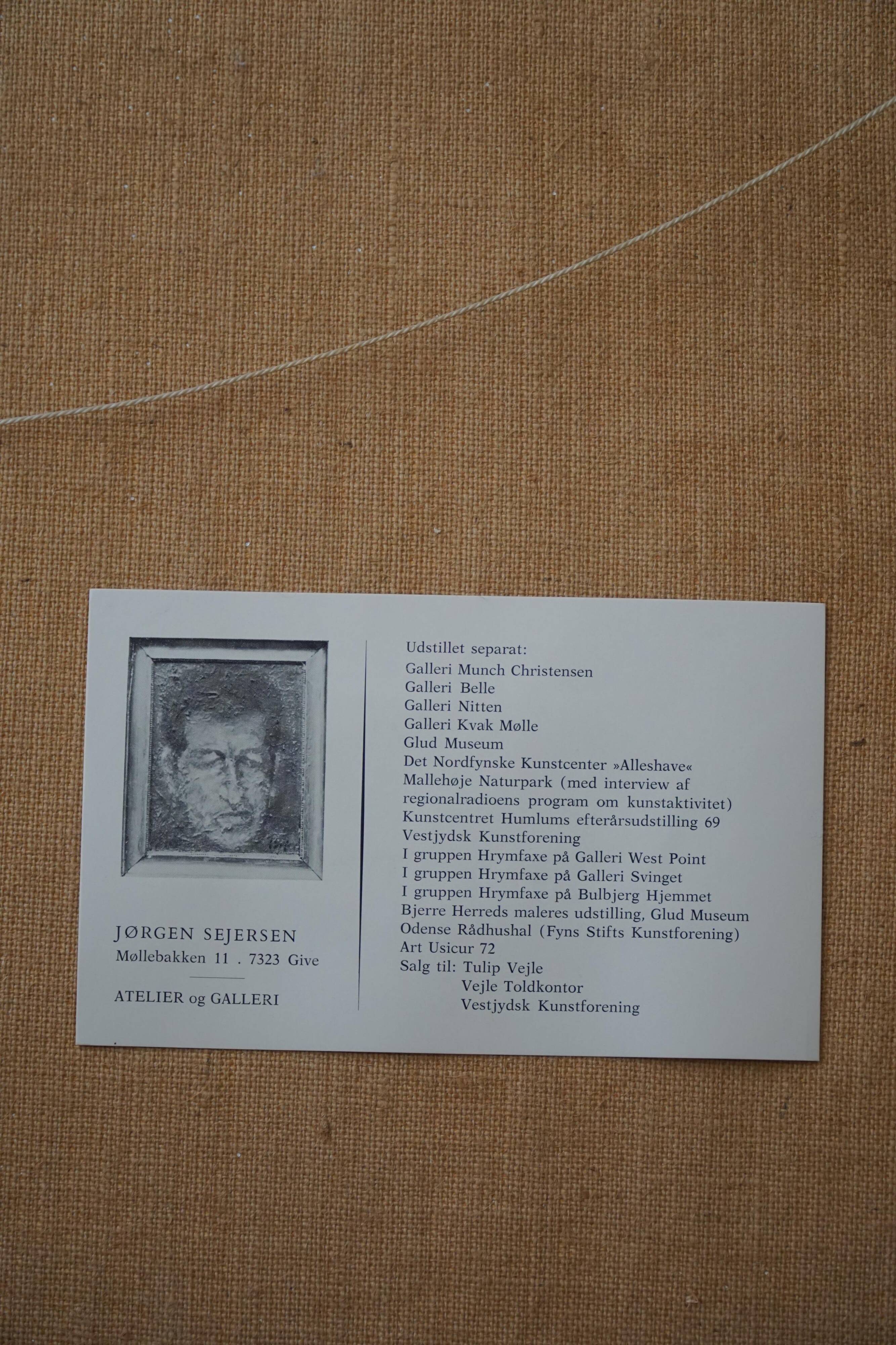 Oil painting by Jørgen Sejersen, Mid-century Modernism, 1960s