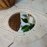 Mirror macramé eye 44x32cm