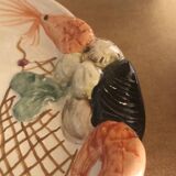 Lobster fish crustacean service in barbotine ceramic