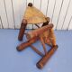 Tripod stools, straw, vintage, folk art
