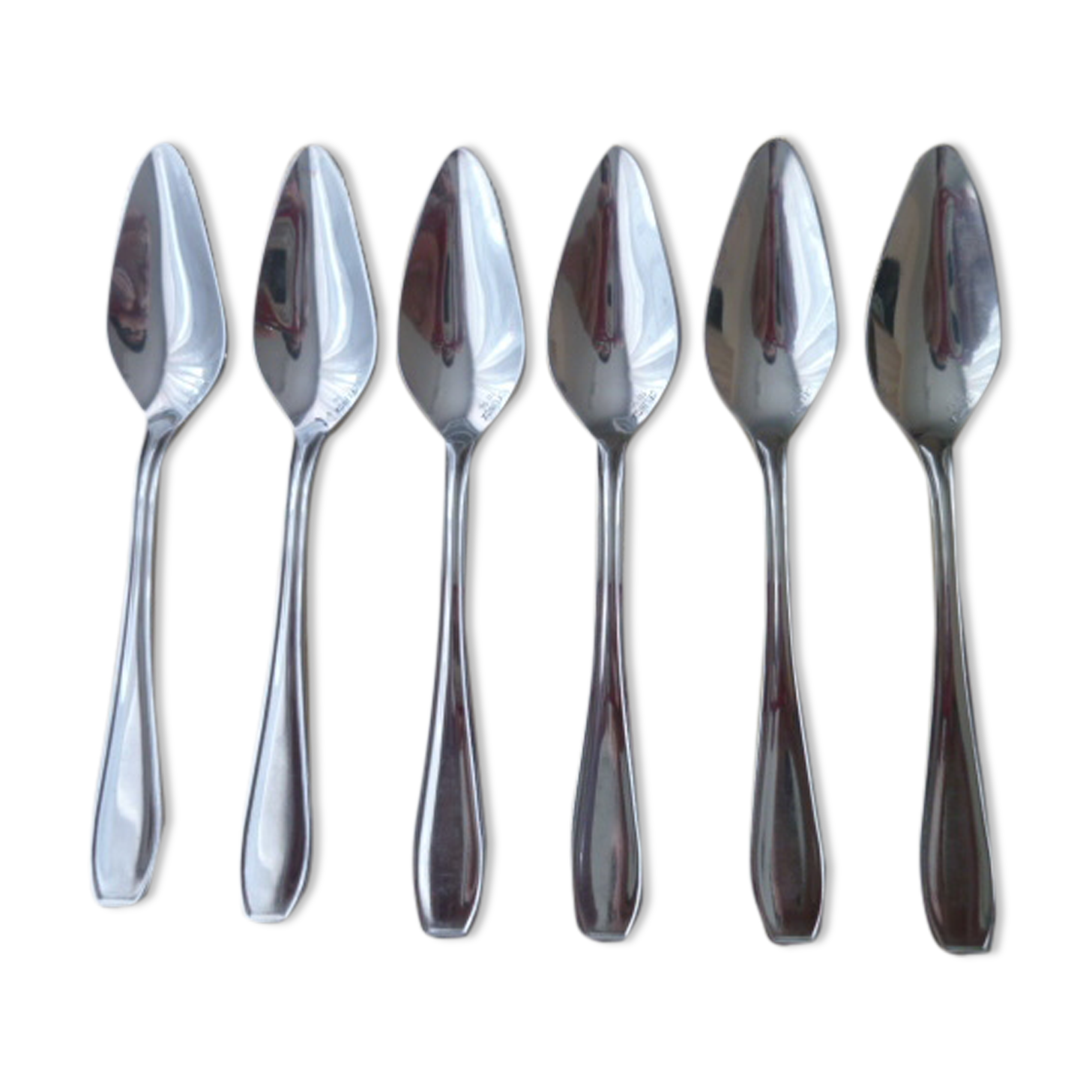 Set of 6 spoons with melon, avocado, grapefruit in Stainless steel Delinox