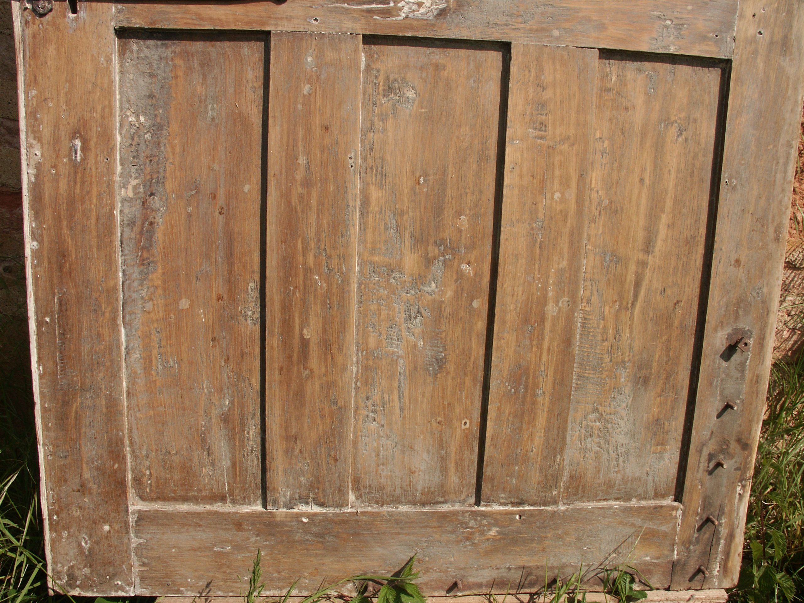 Glass entrance door in solid oak
