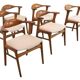 6 chaises Erik Kirkegaard pour Høng Stolefabrik modèle 49, milieu XXème