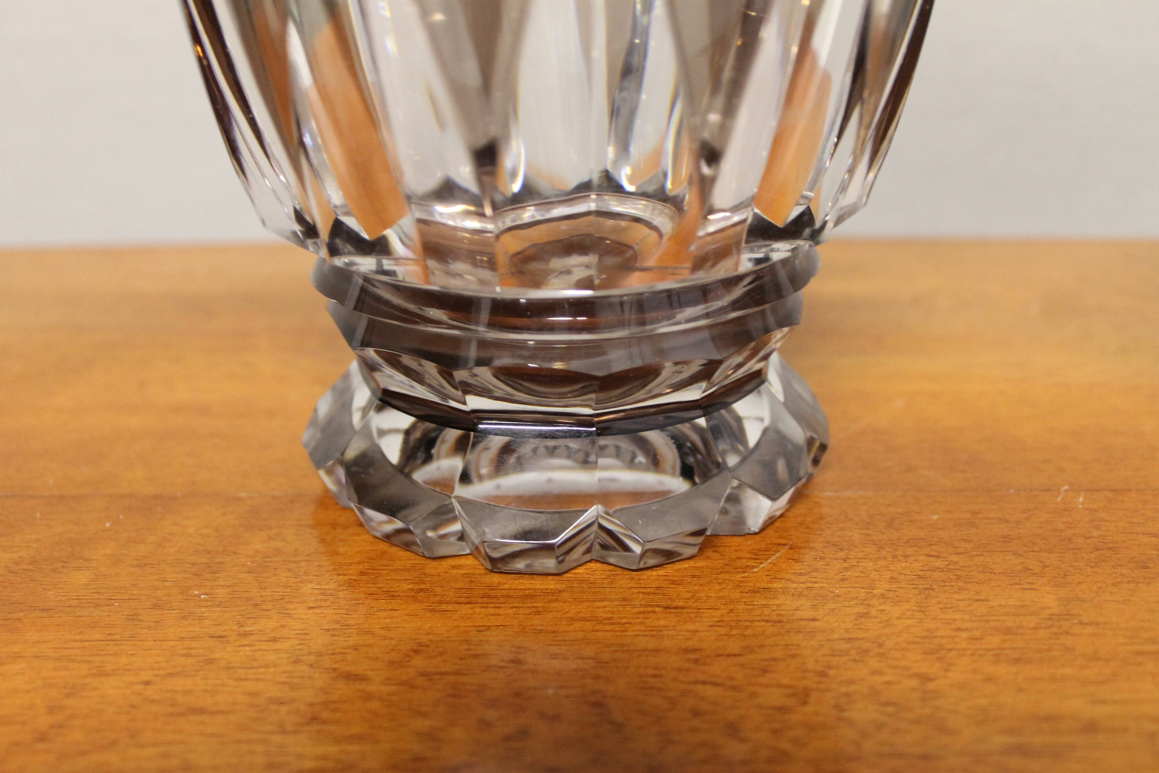 Vase en cristal du Val Saint-Lambert - Art deco