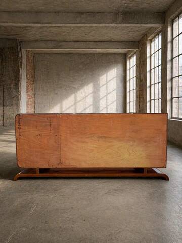 Art Deco walnut sideboard / cabinet, 1930s–1940s, Central Europe