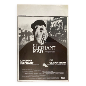 Affiche cinéma originale "Elephant Man" David Lynch 36x54cm 1980