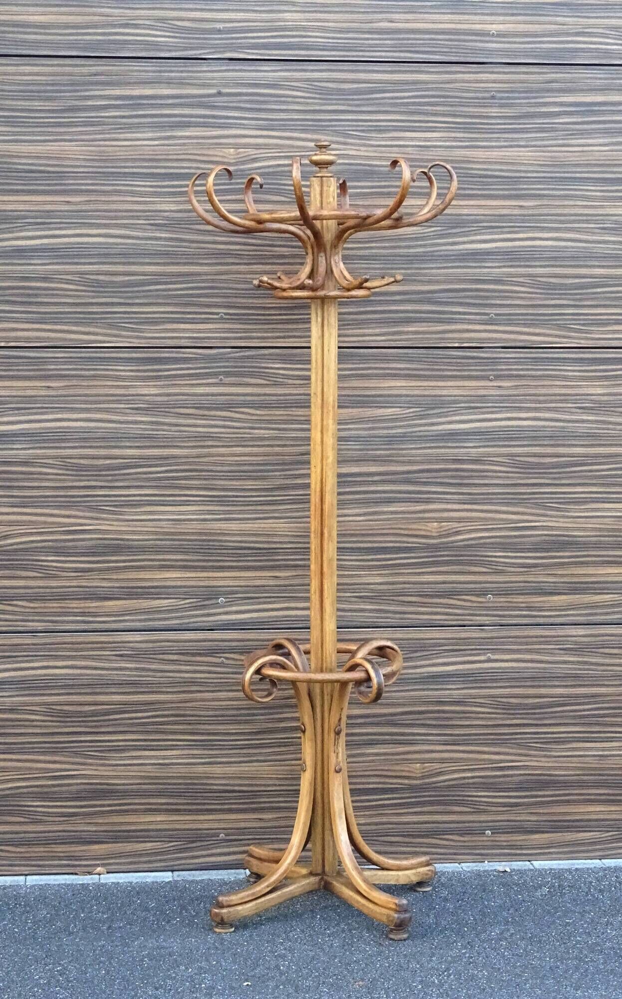 Parrot coat rack with 8 hooks, bistro style, not Thonet, around 1910.