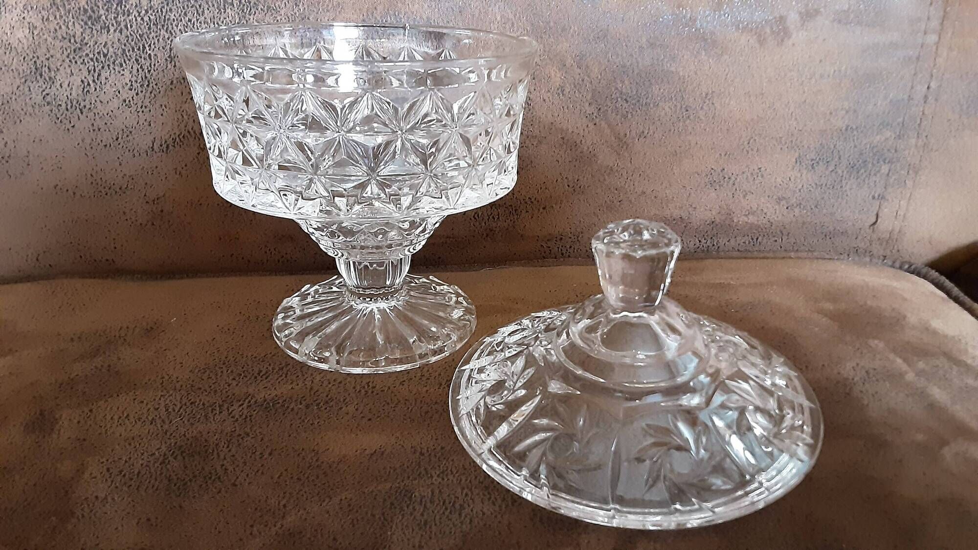 Sweet jar or glass sugar bowl