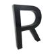 Metal letter R