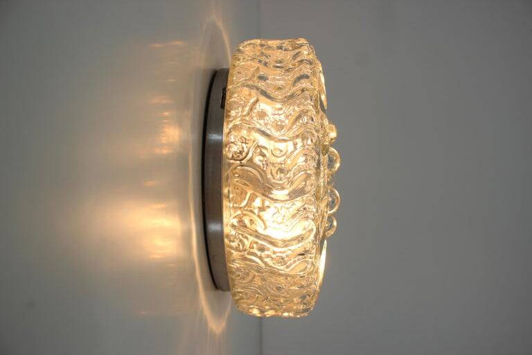 Midcentury Design Wall or Ceiling Lamp, Flush Mount, 1970s