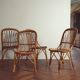 4 vintage rattan chairs