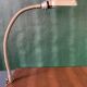 Old workshop lamp, silver metal, flexible, 1950
