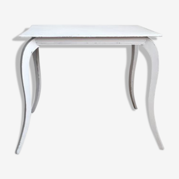 Table console patine blanche Shabby