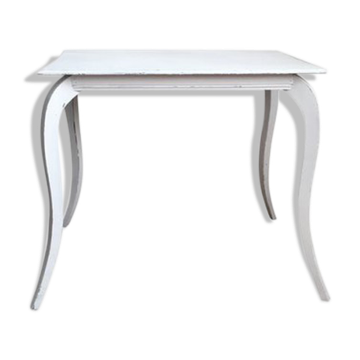 Table console patine blanche Shabby