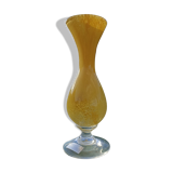 Vase en cristal jaune Cristallerie d'Aubusson