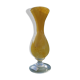 Yellow crystal vase - Cristallerie d'Aubusson