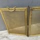 Antique brass fireplace screen from the 19th century by Bouhon Frères.