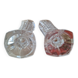 Set of 2 crystal soliflores from the 1970s