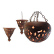 Suspension et paire d'appliques terre cuite /vintage