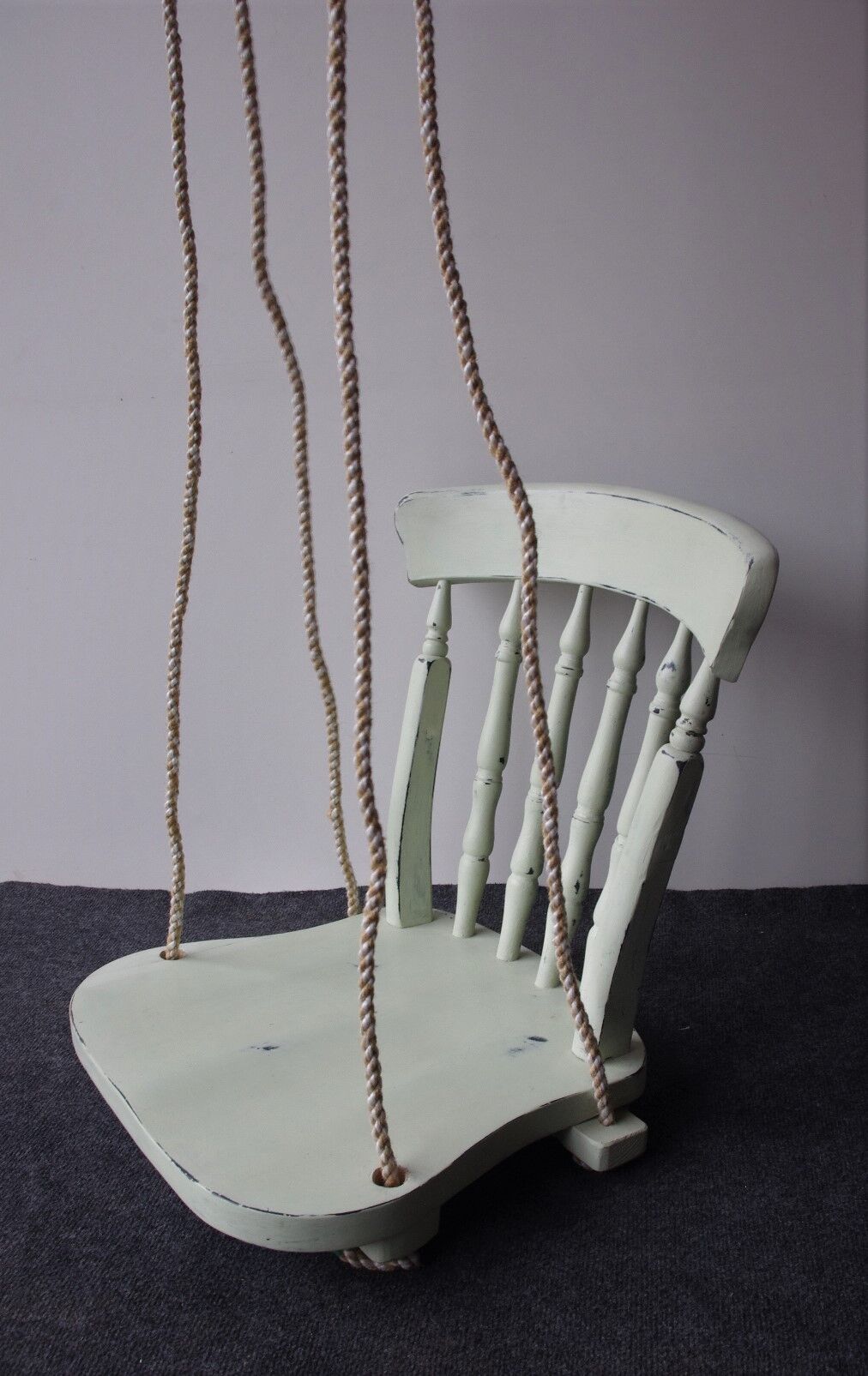 Wooden chair swing for hanging