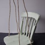 Wooden chair swing for hanging