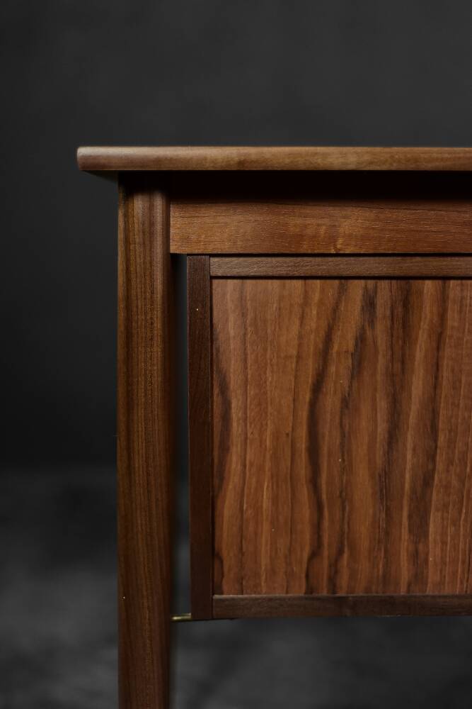 Classic vintage Scandinavian modern teak wood desk with drawers, 1960s