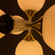 Kaiser Leuchten Sputnik in brass and metal with 6 opaline bulbs