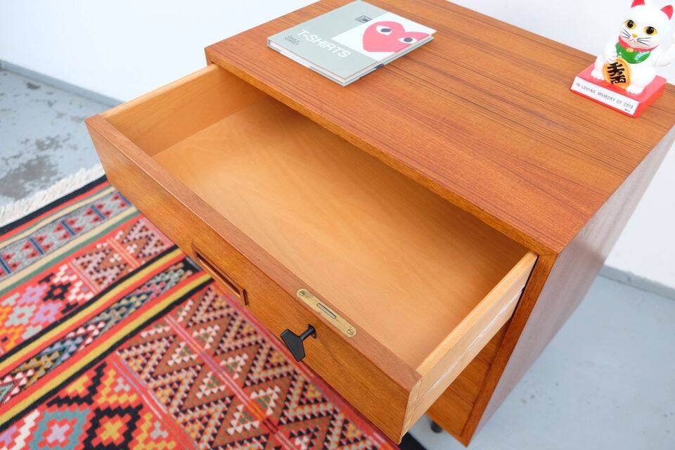 Vintage retro teak chest of drawers, 60s-70s style, 50s.