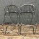 Pair of chromed metal chairs 1970