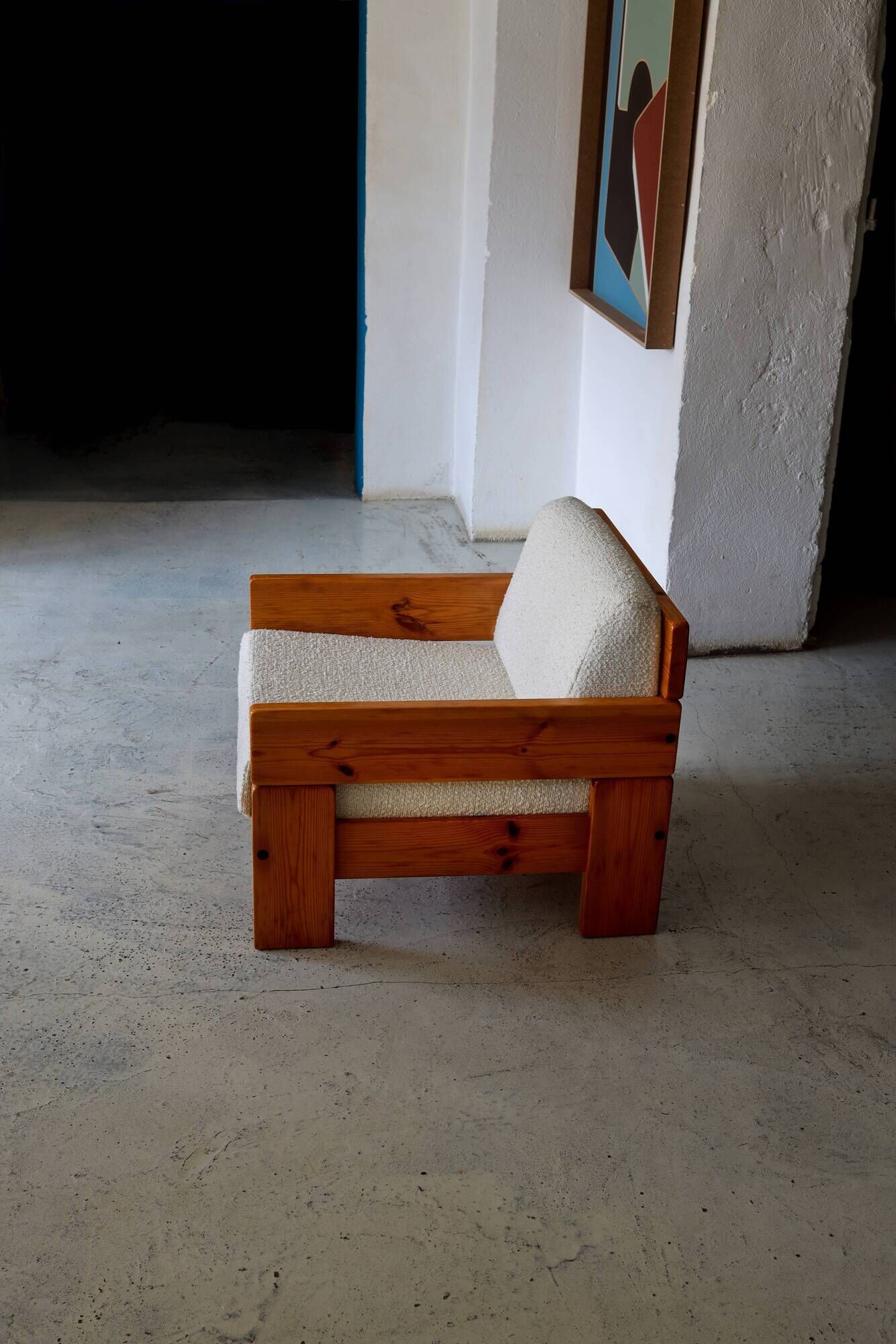 Pine armchair