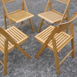 Set of 4 folding chairs, 1980s