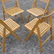 Lot de 4 chaises pliantes, années 1980