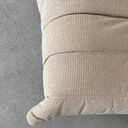 Beige velvet Togo armchair by Michel Ducaroy