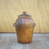 Olive wood lidded pot, storage pot, wooden pot, wooden box, storage pot, kitchen