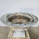 Large pair of 19th-century cast iron basins with vine decoration.