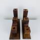 Pair of brutalist wooden candlesticks, 1960s
