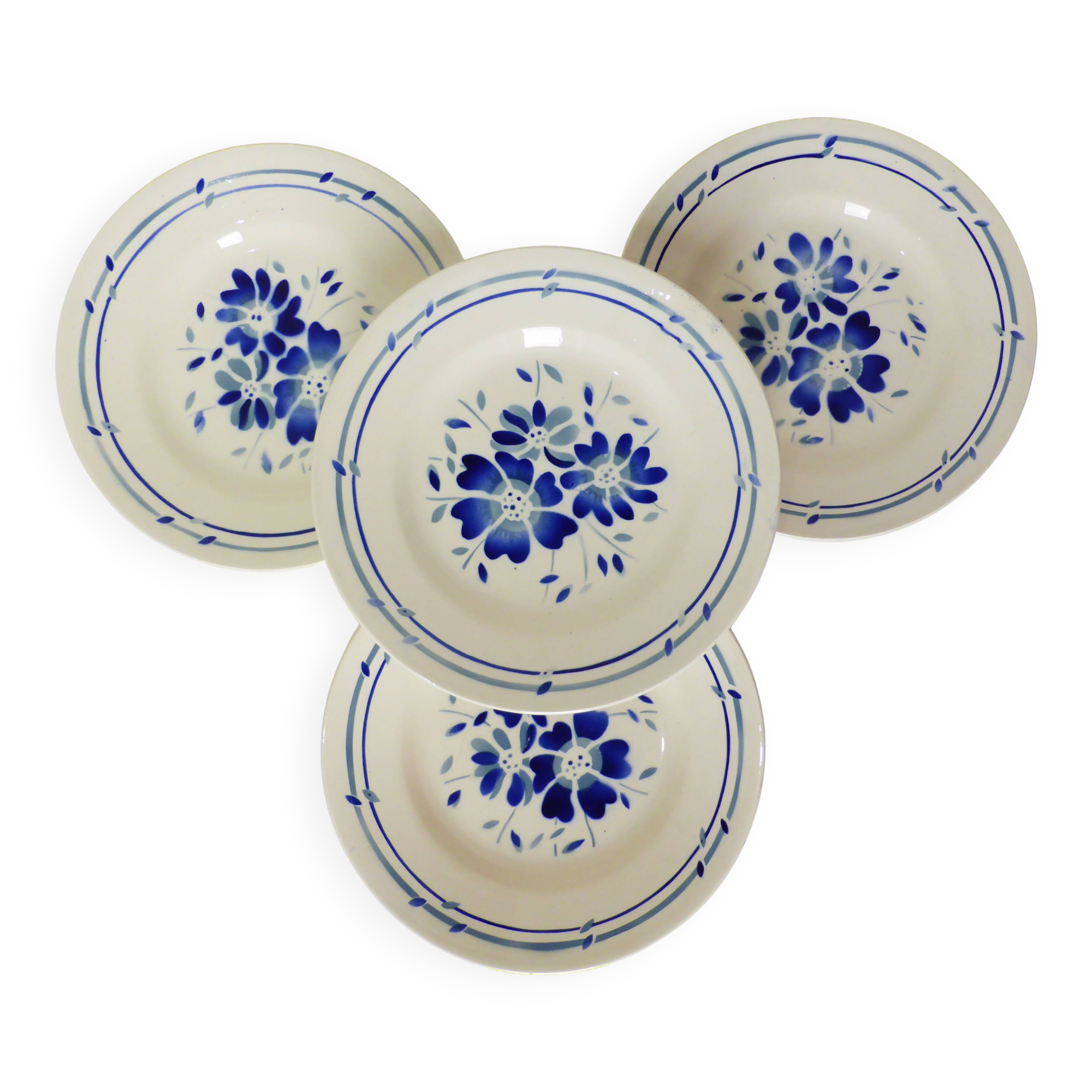 4 assiettes dessert vintage de Longchamp modèle Cholet (2103119)
