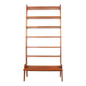 Large shelf, mobile and modular, Danish Teak, H. Brockmann Peter 1960.